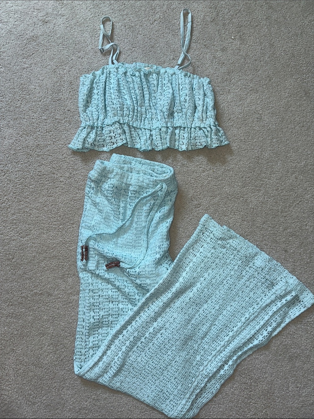 2 piece cropped matching set